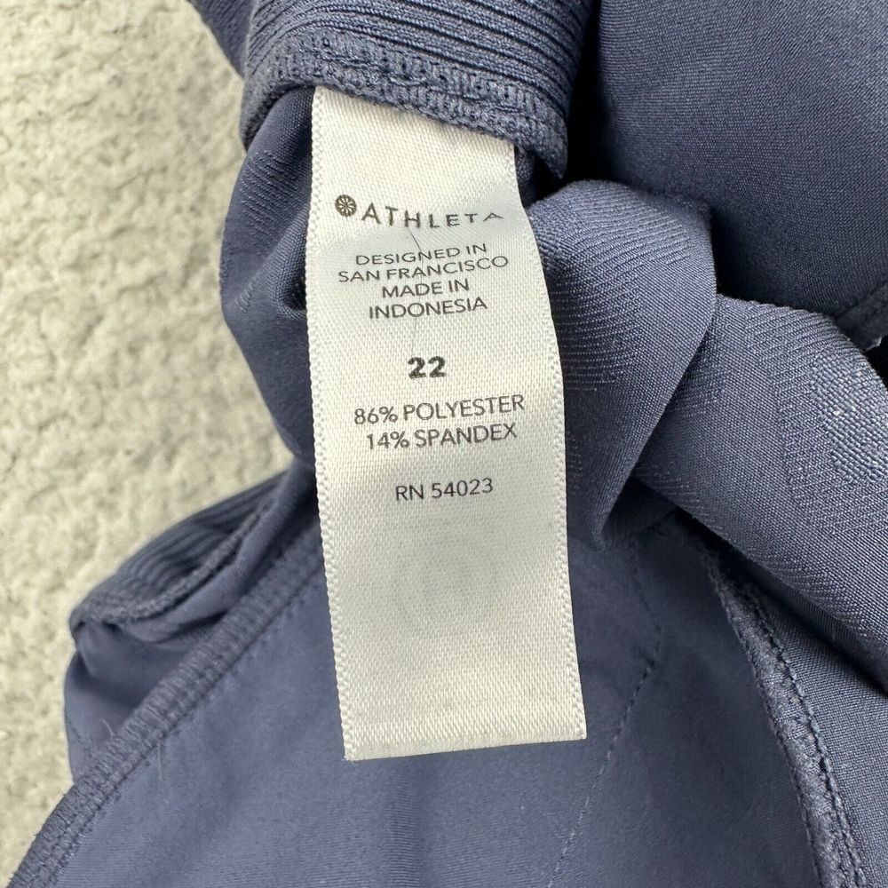 Athleta Brooklyn Textured Ankle Pants Women's 22 Animal Print Medieval Violet - Picture 14 of 15